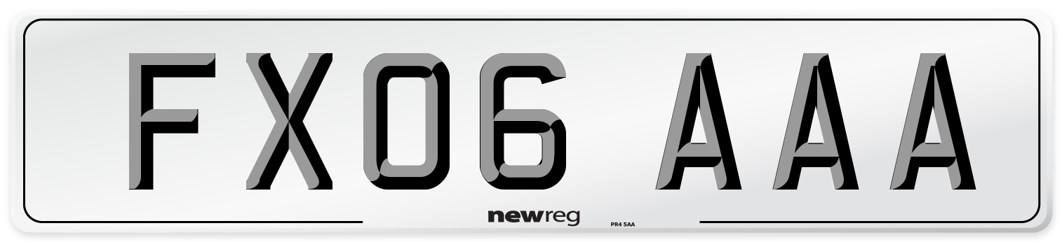 FX06 AAA Number Plate from New Reg